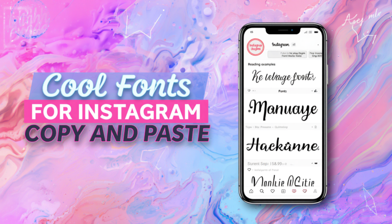 Cool Fonts for Instagram Copy and Paste with stylish Instagram font examples