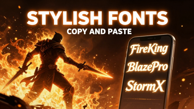 Free Fire stylish fonts copy and paste nickname ideas