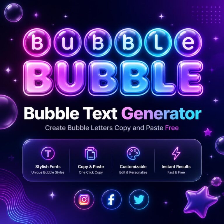 Bubble Text Generator and Bubble Letters Copy and Paste Tool