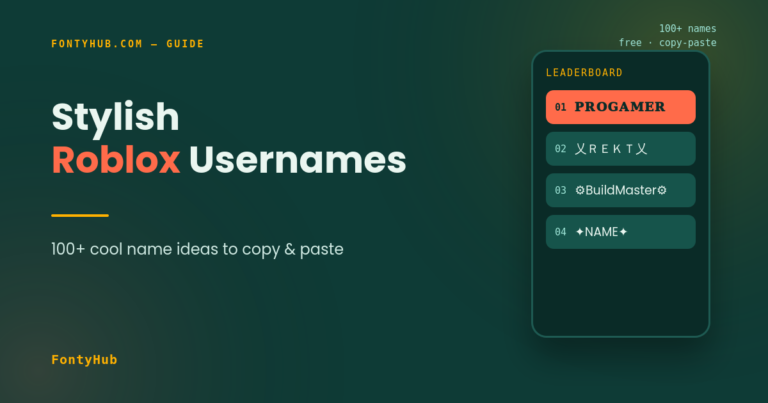 Roblox Stylish Usernames: 100+ Cool Name Ideas (Copy & Paste 2026) 3 stylish Roblox username examples
