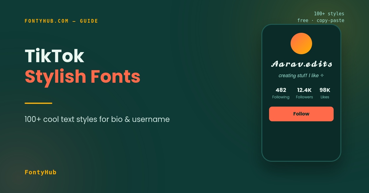 tiktok stylish fonts featured