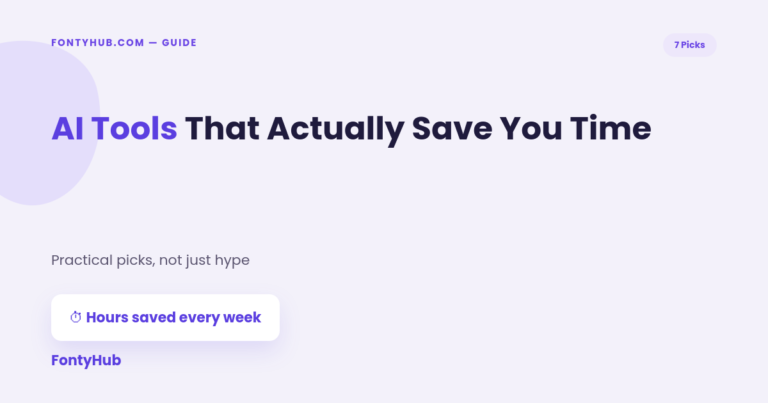 AI tools that actually save you time 2026