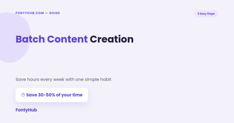 Batch Content Creation: 5 Easy Steps to Save Time Weekly 2 batch content creation weekly workflow