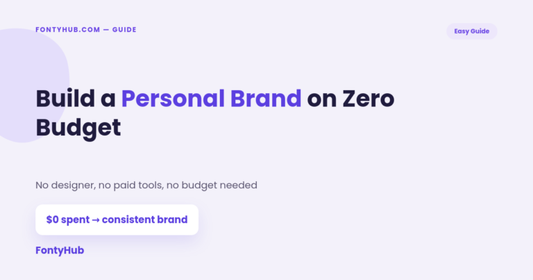 build a personal brand on zero budget example
