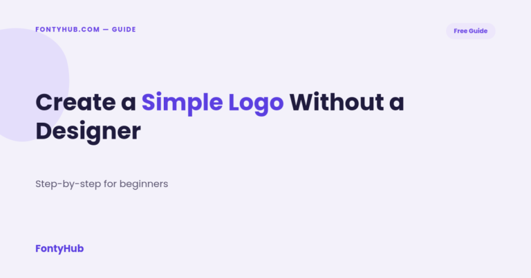 create a simple logo without a designer steps
