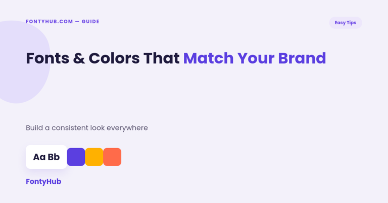 fonts and colors that match your brand example