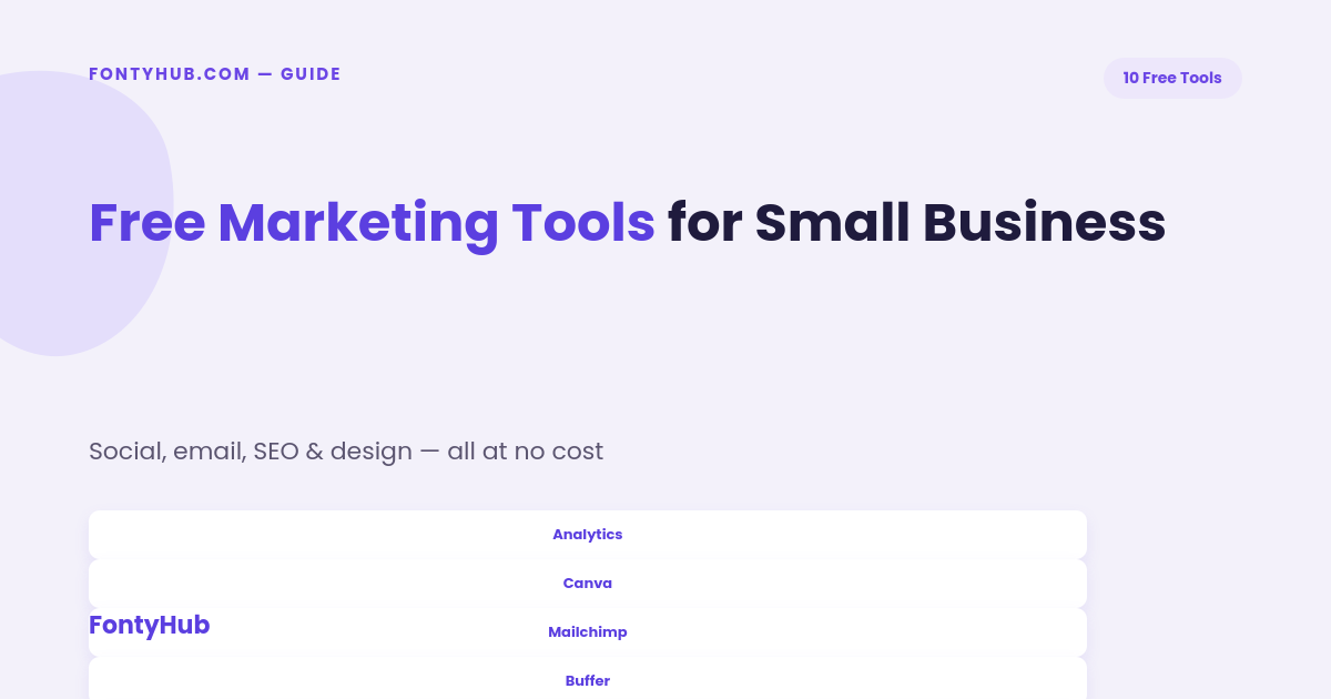 free marketing tools every small business should use