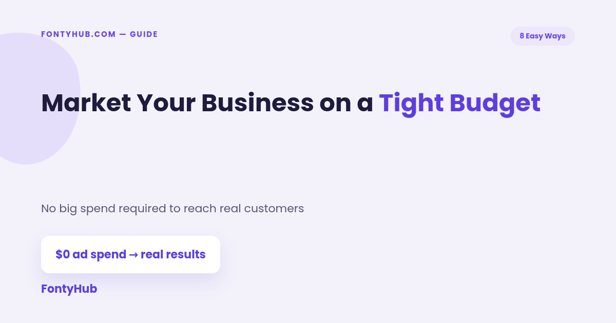market your business on a tight budget checklist